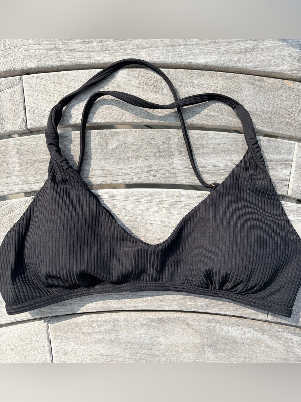 Marine Layer Black Ribbed Bikini Set - Picture 2 of 7